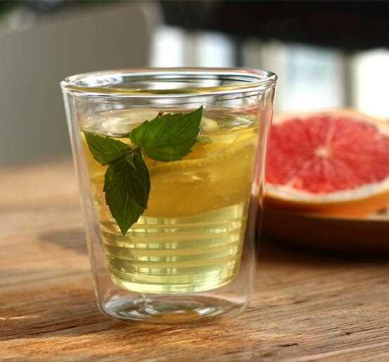 French style double wall glass coffee cups