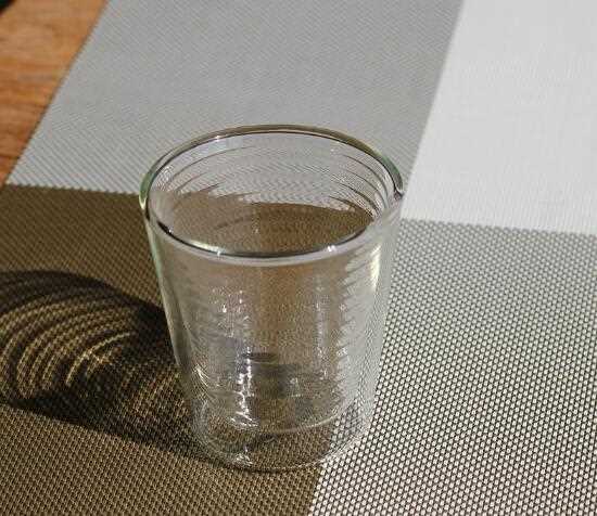 French style double wall glass coffee cups
