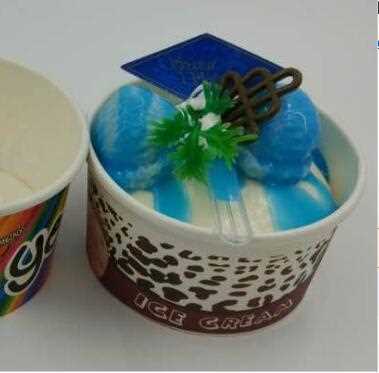 Offset logo printing frozen paper yogurt cups for cold ice creams