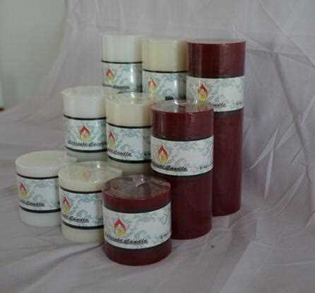 Smokeless church votive pillar candle