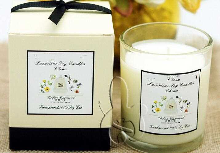 Glass jar scented candles in bulk