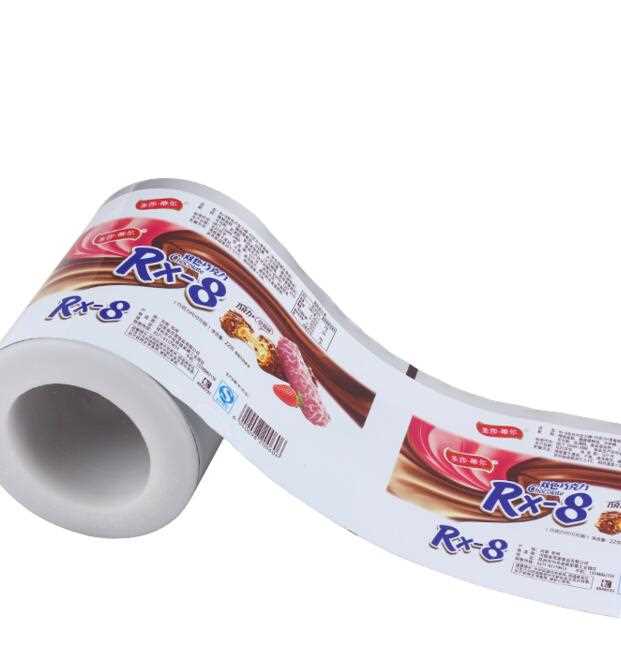 OEM snacks candy biscuit laminated food grade plastic packaging film roll