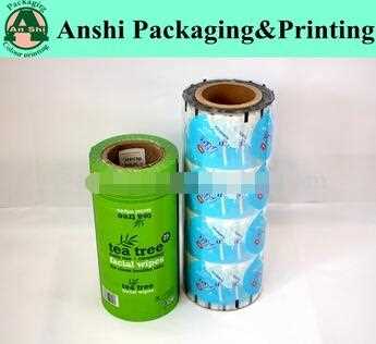 Laminated plastic package film roll gravure printing handling PET/PE laminating film roll for food packaging
