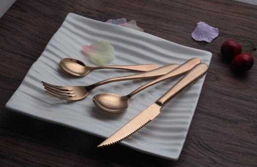  Eco-Friendly Rose Gold Stainless Steel Dinnerware