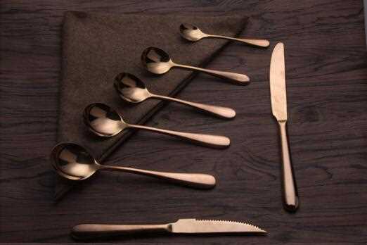  Eco-Friendly Rose Gold Stainless Steel Dinnerware