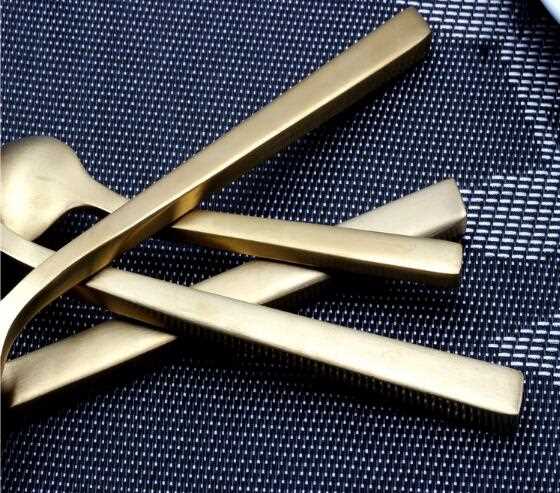 Premium Matte Finish Gold Stainless Steel Cutlery