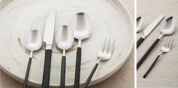 Stainless Streel Cutlery With Black Handle