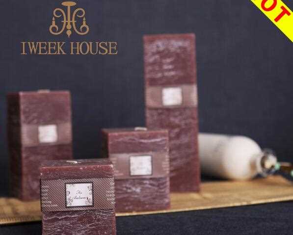 Popular design square shape paraffin wax candle