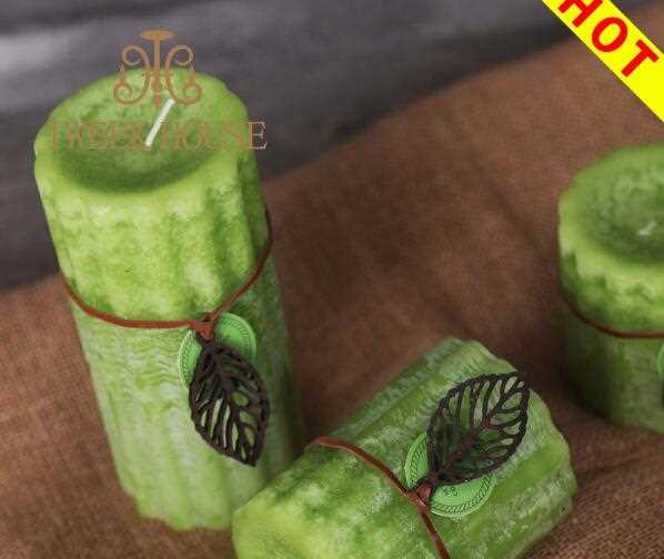 Cotton wick paraffin wax scented pillar candle