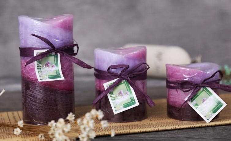 Private Label Scented Flower Shape Pillar Candle