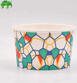 Custom Environmental Friendly Geometric Figure Ice Cream Cups