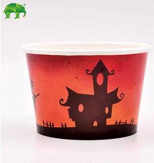 Custom Environmental Friendly 8 oz Spooky Halloween Ice Cream Cups