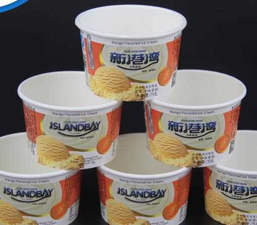 4.5oz Disposable paper cup yogurt cups with plastic lid ice cream cups