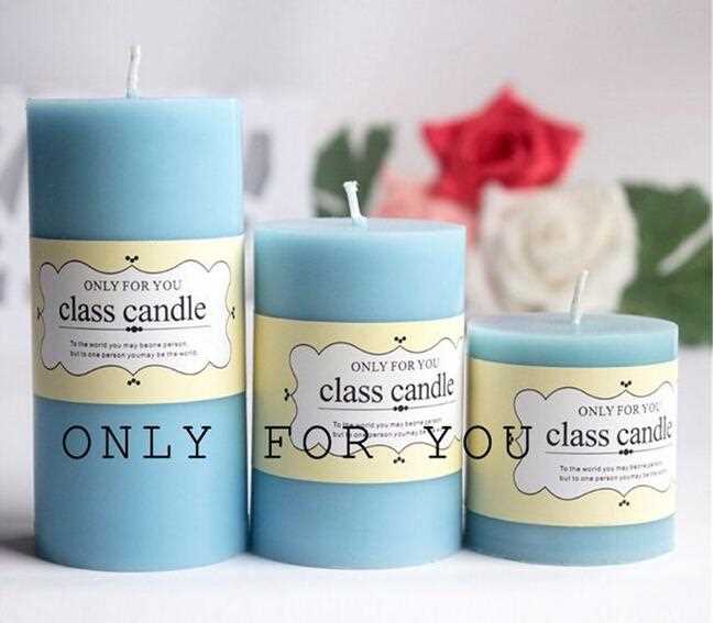 High Quality Blue Sea Pillar Scented Candle
