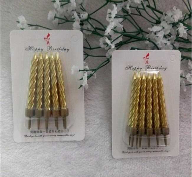 Golden Birthday Spiral Candles Wholesale