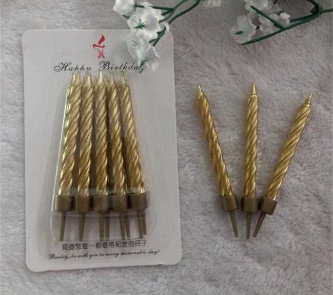 Golden Birthday Spiral Candles Wholesale
