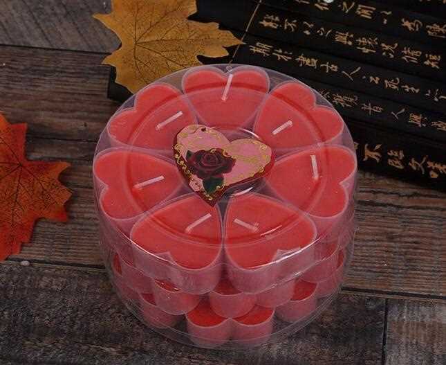 Romantic Heart Shaped Handmade Tealight Candle