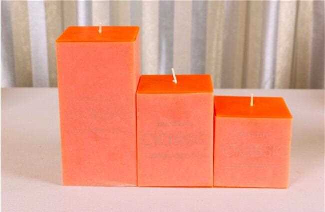 Fast Shipment Square Paraffin Wax  Pillar Candle
