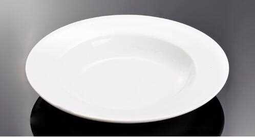 Round Shape Plain White Porcelain Soup Plates
