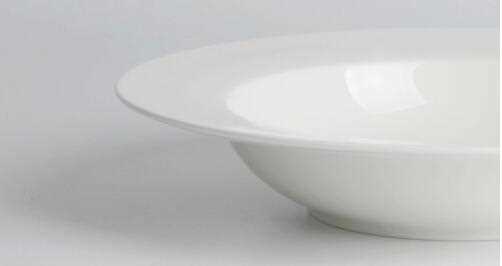 Round Shape Plain White Porcelain Soup Plates