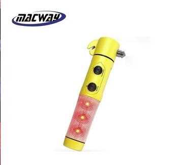 Factory Car Seat Safety Belt Cutter Emergency Flashlight Glass Hammer