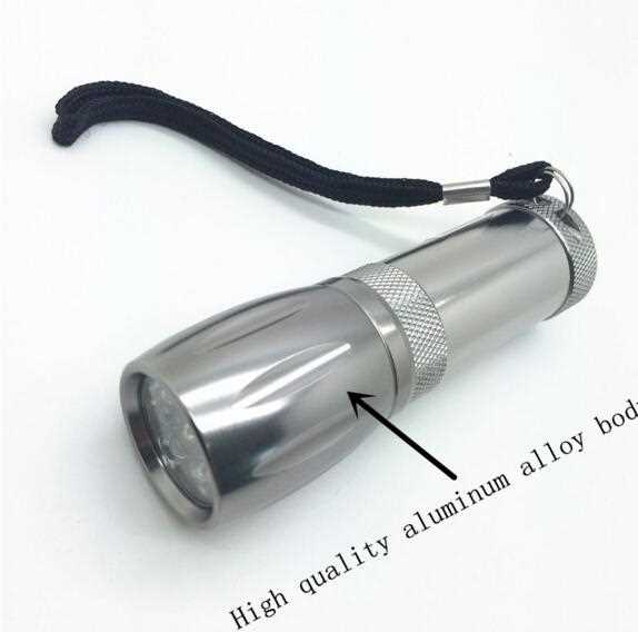 Bright 9led mini emergency flashlight torch