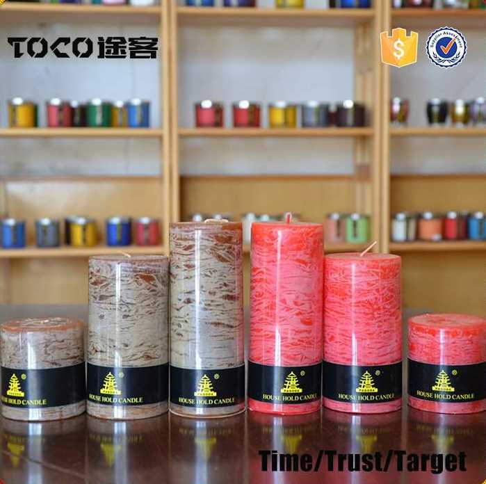 Special design decorative paraffine Pillar candles