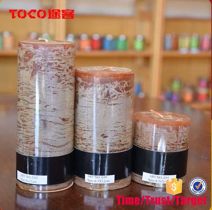 Special design decorative paraffine Pillar candles