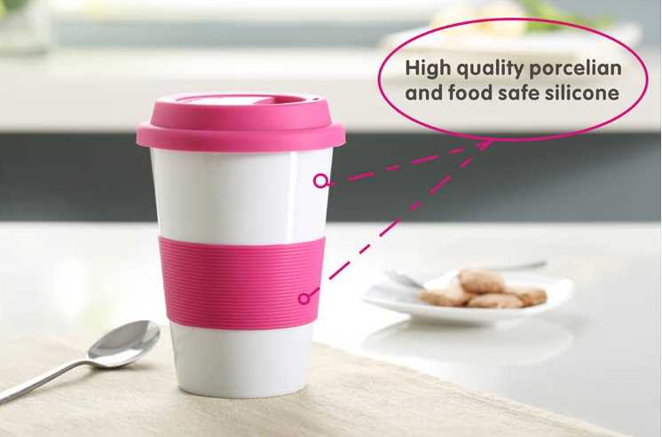 400cc ceramic cup mugs with silicone lid and band