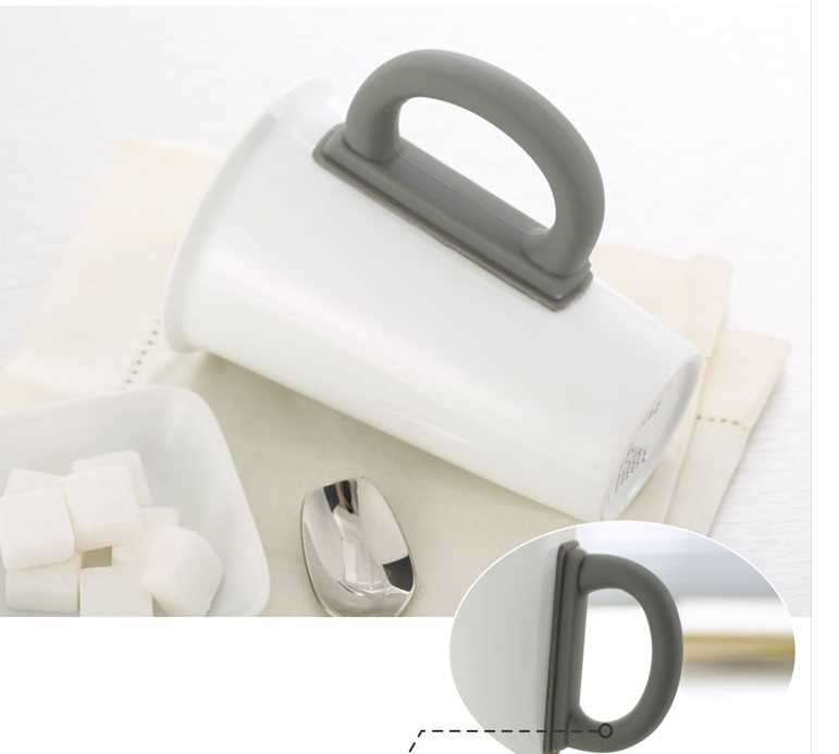 White Cappuccino Coffee Ceramic Cup With Silicone Handle