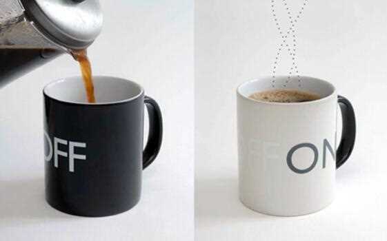 Hot water heat sensitive color changing mugs