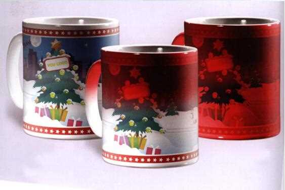 Hot water heat sensitive color changing mugs