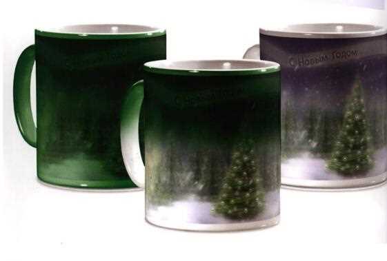 Hot water heat sensitive color changing mugs