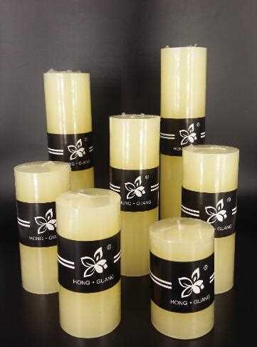 White Smokeless Church Pillar Candle