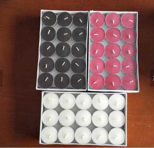 Unscented round pressed votive tealight candle