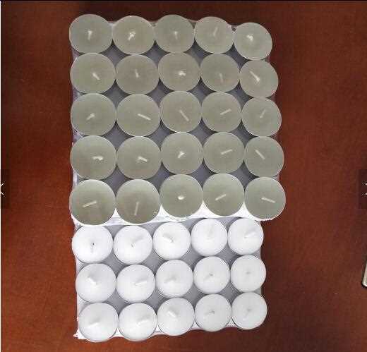 Hot sale paraffin wax white tealight candle