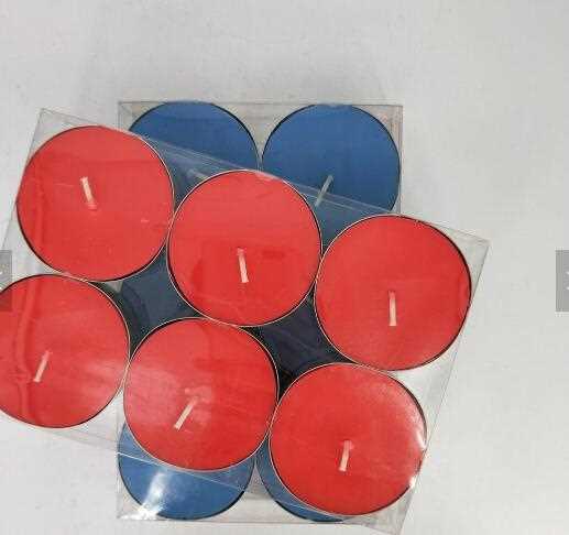 Size Weight Size(dia*h) Min-burning time Flame Height 3.5g tealight 25.0*9mm 1hrs 15-18mm 8g tealight 38.0*9mm 1.5-2.0hrs 15-18mm 9g tealight 38.0*10mm 2.0-2.5hrs 15-18mm 10g tealight 38.0*11mm 2.5-3.0hrs 15-18mm 11g tealight 38.0*12mm 3.0hrs 15-18mm 12g tealight 38.0*13mm 3.0-3.5hrs 15-18mm 13g tealight 38.0*14.2mm 4.0hrs 15-18mm 14g tealight 38.0*15.2mm 4.0-4.5hrs 15-18mm 15g tealight 38.0*16.2mm 5.0hrs 15-18mm 16g tealight 38.0*17.2mm 6hrs 15-18mm 23g tealight 38.0*25.2mm 8.0-9.0hrs 15-18mm 25g tealight 38.0*26.2mm 10hrs 15-18mm 48g tealight 55.0*25mm 8hrs 30mm