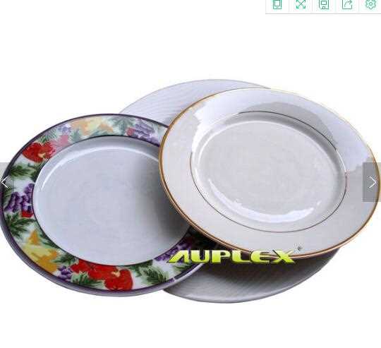 Sublimation ceramic plate with pattern on the edge