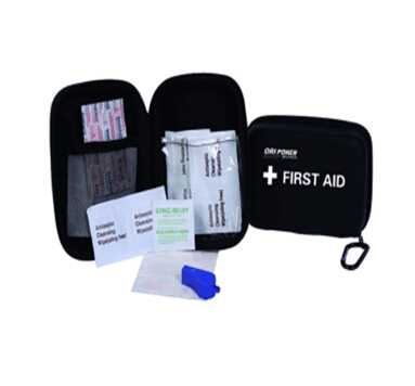 Nylon promotional OEM wholesale portable adventure outdoors emergency first aid kit for road trip 30pcs
