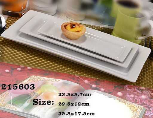 Manufactuer rectangular high quality ceramic plate