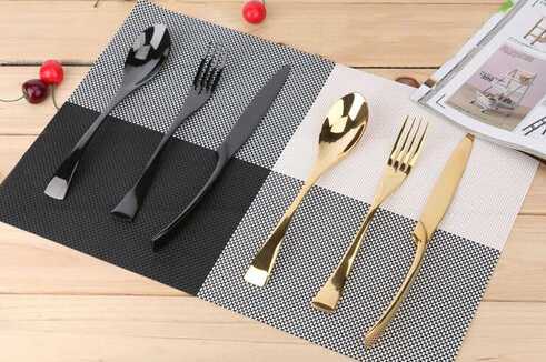  Factory direct sales rust-resistant black flatware set