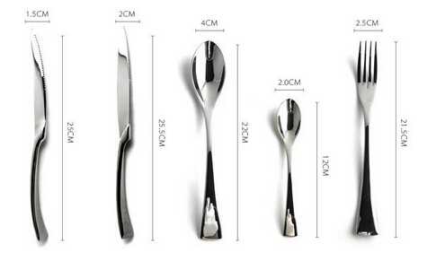  Factory direct sales rust-resistant black flatware set