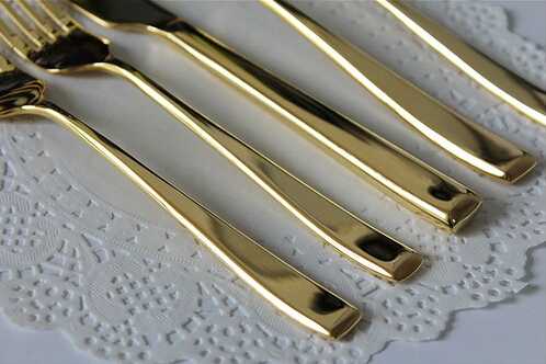 High grade gold plated mirror polish dinnerware