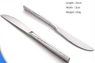 Silver or gold high-end stainless steel cutlery set