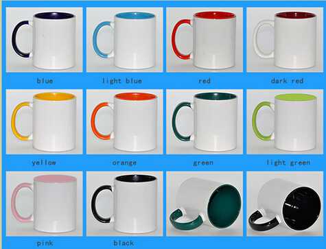 Beautiful elegant 10 color 330ml ceramic sublimation mug