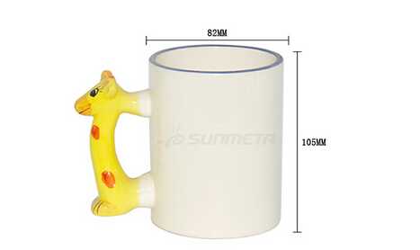 Beautiful 11oz sublimation animal handle mug