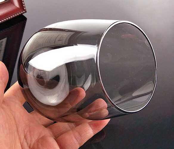 Heat-resistant fashion crystal smoky gray stemless wine glass