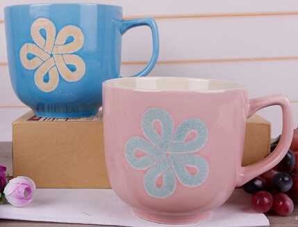 500ml Customized Color Stocked Eco-Friendly Ceramic Mug Cup