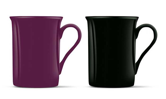 Colorful Extremely Durable Heat Sensitive Porcelain Coffee Mug Promotion