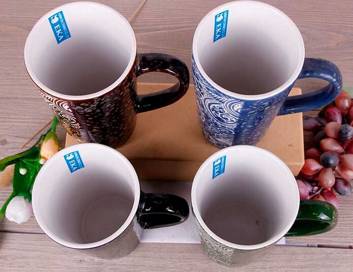 Eco-Friendly Solid Harmonious Color Glazed Coffee Mug